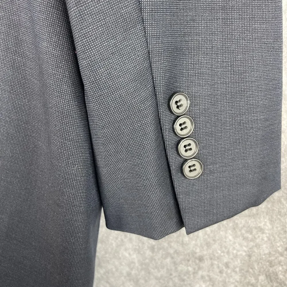 Brooks Brothers 1818 Madison Blazer Jacket Men 46R Blue Wool Vitale Barberis USA